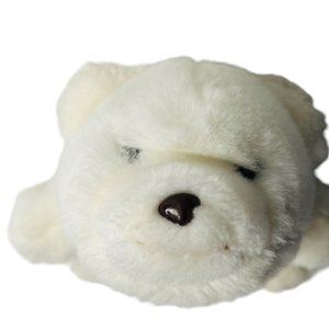 Vintage 1980 Gund Snuff Plush Polar Bear Stuffed Animal Toy 7” Shiny Nose Cute-